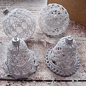 Сувениры и подарки handmade. Livemaster - original item Copy of A set of Christmas balls and bells knitted in a box. Handmade.