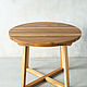 Round sliding dining table made of elm 'Dinero'. Tables. uloft. My Livemaster. Фото №4