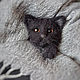 custom. Brooch-pin: Felted Brooch Black Cat. Zveropolk, Brooches, Maloyaroslavets,  Фото №1
