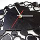 Order Black wall clock in the shape of a heart. Graphite surface. 'Время радости' настенные часы (vremya-radosti). Livemaster. . Watch Фото №3