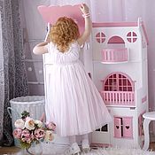 Куклы и игрушки handmade. Livemaster - original item Large Dollhouse 105 cm with light wooden for Barbie. Handmade.