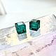 8 мм. Бусина куб Swarovski 5601, Emerald. Кристаллы. Accessoria Фурнитура для бижутерии. Интернет-магазин Ярмарка Мастеров.  Фото №2