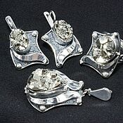 Украшения handmade. Livemaster - original item Jewelry Set Art New pyrite silver 925 HC0033. Handmade.