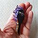 Заказать Брошь из бисера и пайеток Лаванда. BeadsGravity | Броши, серьги, колье. Ярмарка Мастеров. . Брошь-булавка Фото №3