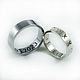 Wedding rings made of titanium and white gold. Rings. asgdesign. Online shopping on My Livemaster.  Фото №2