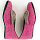 Gray-pink felted Slippers. Slippers. snezhana-snezhina (snezhanap). My Livemaster. Фото №4