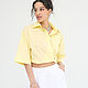 Crop shirt (yellow). Shirts. cashmerestory. Online shopping on My Livemaster.  Фото №2