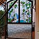 Окно с художественными витражами. Витражи. Светлана Акварели на стекле. Интернет-магазин Ярмарка Мастеров.  Фото №2