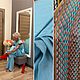 Натуральный атласный шелк с рисунком на ярко-красном фоне. Ткани. Эксклюзивные ткани made in ITALY. Ярмарка Мастеров.  Фото №11