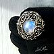 Кольцо с лунным камнем женское регулируемое! Dark Moon Ring. Перстень. Кулоны, гребни и другие украшения с камнями ручной работы (del-moro). Интернет-магазин Ярмарка Мастеров.  Фото №2