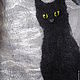 Котожилет "Черный Кот и Серый день". Жилеты. Катерина Шерстяная кошка (woollencat). Ярмарка Мастеров.  Фото №4