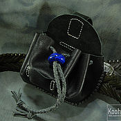 Фен-шуй и эзотерика handmade. Livemaster - original item Belt pouch made of black leather. Handmade.