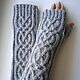Fingerless gloves knitted long Milada, 21, Mitts, Kamyshin,  Фото №1