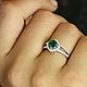 Split Shank Emerald Ring 14K White Gold Emerald Diamond Ring Split S. Rings. JR Colombian Emeralds (JRemeralds). Online shopping on My Livemaster.  Фото №2