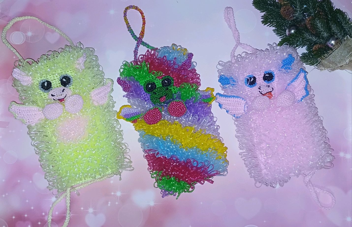 Новогодние детские мочалки Дракончики в интернет-магазине Ярмарка ...