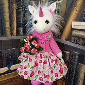 Куклы и игрушки handmade. Livemaster - original item Unicorn toy girl in pink. Handmade.
