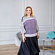 Black floor length skirt 4 wedges on a crepe yoke. Skirts. NATALINI. My Livemaster. Фото №12