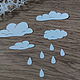 !Cutting for scrapbooking - Clouds and rain, cardboard design, Scrapbooking cuttings, Mytishchi,  Фото №1