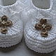 CHRISTENING BOOTIES boy's knitted. Babys bootees. Gala Devi (crochet design). My Livemaster. Фото №6