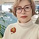 Брошь татарский национальный узор из бисера и кристаллов. Брошь-булавка. Biserfler. Ярмарка Мастеров.  Фото №10