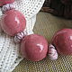 Пилипер Алена керамические бусы ` Розовое пралине`