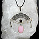 Rosy pendant made of 925 sterling silver with quartz and corundum BS0046. Pendant. Sunny Silver. My Livemaster. Фото №4