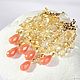 Cascade earrings - citrine, jadeite, 14K gold, Earrings, Moscow,  Фото №1