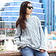 Grey cashmere braided sweater, Sweaters, Rtishchevo,  Фото №1