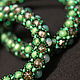 Бусы колье из зеленых агатов и керамических бусин. Бусы. Sweet bead: украшения с минералами (sweetbead89). Ярмарка Мастеров.  Фото №4