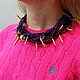 Колье "Андромеда" из аметистов и шипов. Сиреневый collar. Колье. Butik4you. Интернет-магазин Ярмарка Мастеров.  Фото №2