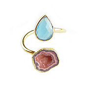 Украшения handmade. Livemaster - original item Quartz Ring for Women, Pink ring, Gift ring. Handmade.