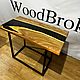 Стол-река из слэба горного карагача с эпоксидной смолой 100х50 см. Столы. WoodBroker. Ярмарка Мастеров.  Фото №5
