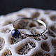 Тонкое текстурное серебряное кольцо с натуральным черным жемчугом. Кольца. Honey Hany Jewelry by Olga Khan. Ярмарка Мастеров.  Фото №5