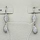 Silver earrings with Swarovski crystals. Earrings. yakitoriya. Online shopping on My Livemaster.  Фото №2