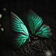 Серьги бабочки Green Swallowtail. Серьги классические. Кузница Чудес. Интернет-магазин Ярмарка Мастеров.  Фото №2