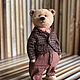 Мишка Тедди ручная работа. Интерьерная кукла. Ольга(Teddy Bear BOS). Интернет-магазин Ярмарка Мастеров.  Фото №2