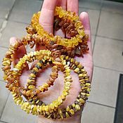 Украшения handmade. Livemaster - original item Double Natural Amber bracelet, healing bracelet, on a string. Handmade.