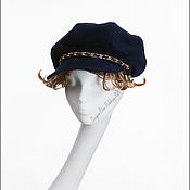 Аксессуары handmade. Livemaster - original item Cap Newsboy Cap. Blue velvet cap. Stylish caps 2020. Handmade.