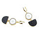 Earrings with quartz and black agate, black and white earrings as a gift. Earrings. Irina Moro. My Livemaster. Фото №4
