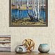 Painting of the spring nature of a birch tree by the river landscape in oil. Pictures. olga-klim (olga-klim). My Livemaster. Фото №4