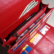 Сумки и аксессуары handmade. Livemaster - original item Purse clutch bag red. large purse. Red purse.. Handmade.