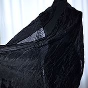 Аксессуары handmade. Livemaster - original item Scarf stole black solid color long thin wide. Handmade.