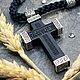 Деревянный крест с камнями. Крестик. MisMi jewelry. Ярмарка Мастеров.  Фото №4
