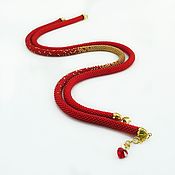 Украшения handmade. Livemaster - original item Bundles of beads, Red and Gold Transformer. Handmade.