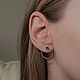 Серьги-джекеты с зеленым халцедоном. Серьги-джекеты. arc jewels. Интернет-магазин Ярмарка Мастеров.  Фото №2