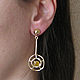 Yellow earrings with jade, original earrings to buy. Earrings. Irina Moro. My Livemaster. Фото №5