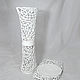 White openwork vase, height 52 cm. Vases. Elena Zaychenko - Lenzay Ceramics. Online shopping on My Livemaster.  Фото №2