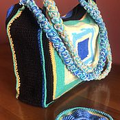 Сумки и аксессуары handmade. Livemaster - original item Shopping bag HIGHLIGHTS with a gift - elastic band-bagel for hair. Handmade.