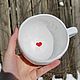 Mug with hearts Hearts Cups with painting gift for February 14. Mugs and cups. DASHA LEPIT | Ceramic tableware (dashalepit). My Livemaster. Фото №6