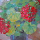 Order Oil painting 'Geraniums' bouquet, flowers, red, green. Art with love (anng). Livemaster. . Pictures Фото №3